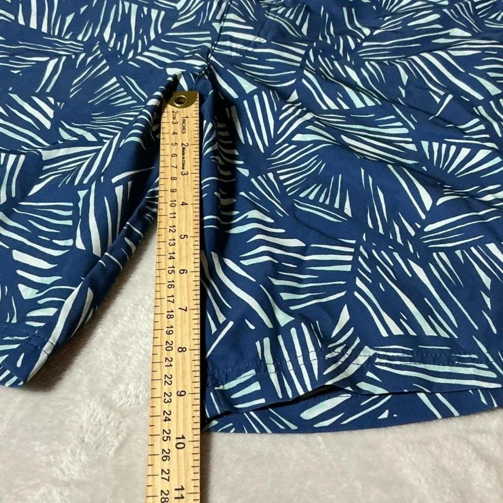 American Eagle Men's Board Shorts Palm Leaf Print Blue‎ White Size Large